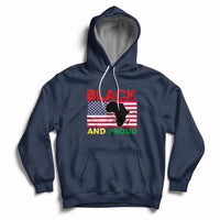 Black And Proud African American Pride Us Flag Africa Map Hoodie - Wonder Print Shop