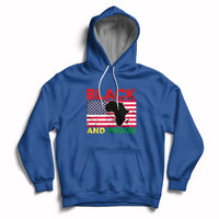 Black And Proud African American Pride Us Flag Africa Map Hoodie - Wonder Print Shop