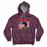 Black And Proud African American Pride Us Flag Africa Map Hoodie - Wonder Print Shop