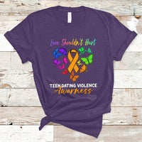 Love Shouldnot Hurt Teen Dating Violence Warrior Butterflies T-Shirt - Wonder Print Shop