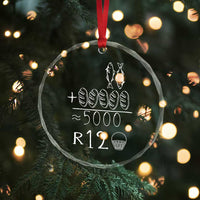 2 Fishes 5 Breads Jesus Feeds The 5000 Christian Bible Verses Crystal Glass Ornament - Wonder Print Shop