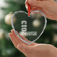 2013 Limited Edition Heart Crystal Glass Ornament Limited Edition 13th Birthday Boys Girl