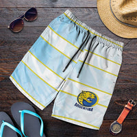 2026 Autumn Rugby Nations Argentina Shorts for Men Blue and White Stripes Pattern