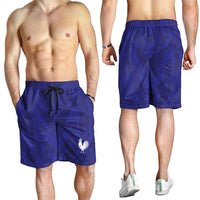 2026 Autumn Rugby Nations France Shorts for Men Red Blue Stripes Grunge Style