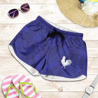 2026 Autumn Rugby Nations France Shorts for Women Red Blue Stripes Grunge Style