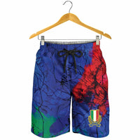 2026 Autumn Rugby Nations Italy Shorts for Men Flag Italian Watercolour Art