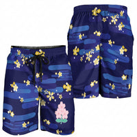 2026 Autumn Rugby Nations Japan Shorts for Men Blue Sakura Japanese Asanoha Seigaiha