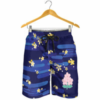2026 Autumn Rugby Nations Japan Shorts for Men Blue Sakura Japanese Asanoha Seigaiha