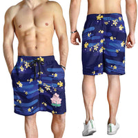 2026 Autumn Rugby Nations Japan Shorts for Men Blue Sakura Japanese Asanoha Seigaiha