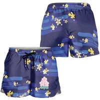 2026 Autumn Rugby Nations Japan Shorts for Women Blue Sakura Japanese Asanoha Seigaiha