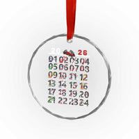 2026 Car Racing Circuit Crystal Glass Ornament International Race Track Schedule Graphic with Flags - Wonder Print Shop