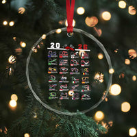 2026 Car Racing Circuit Crystal Glass Ornament International Race Track Schedule Graphic with Flags - Wonder Print Shop