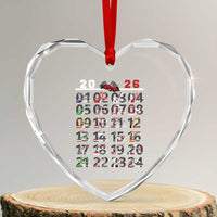 2026 Car Racing Circuit Heart Crystal Glass Ornament International Race Track Schedule Graphic with Flags - Wonder Print Shop