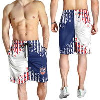 2026 Rugby Nations Series United States Shorts for Men Red Star And Stripes Pattern