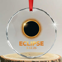 2026 Total Solar Eclipse Crystal Glass Ornament August 12 Totality Astronomy Souvenir
