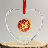 2026 Year of the Horse Lunar New Year Heart Crystal Glass Ornament - Wonder Print Shop