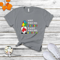 What Makes You Different Is Beautiful Gnome Autism Support T Shirt - Wonder Print Shop