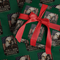 250 Anniversary USA Flag Wrapping Paper Roll Vintage Bald Eagle Patriotic 1776 2026 250 Years Birthday