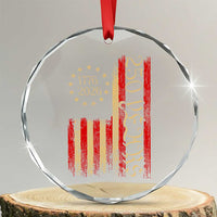 250 Years America Flag Crystal Glass Ornament 250th Anniversary USA TS10