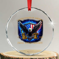 250 Years America Flag Crystal Glass Ornament Eagle 250th Anniversary USA Patriotic 1776 2026 TS10