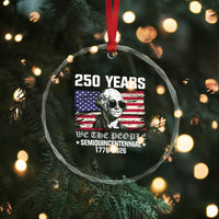 250 Years America Flag Crystal Glass Ornament George Washington 1776 2026 USA 250th Anniversary Patriotic TS10