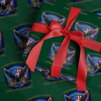 250 Years America Flag Wrapping Paper Roll Eagle 250th Anniversary USA Patriotic 1776 2026 - Wonder Print Shop