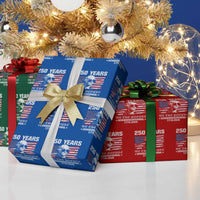 250 Years America Flag Wrapping Paper Roll George Washington 1776 2026 USA 250th Anniversary Patriotic - Wonder Print Shop