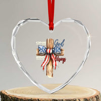 250 Years America Heart Crystal Glass Ornament Coquette Bow Cross American 4th Of July 250th Anniversary - Wonder Print Shop