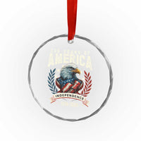 250 Years Of America Crystal Glass Ornament 250th American Anniversary Independence Bald Eagle TS11