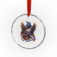 250 Years Of Eating Crayons Crystal Glass Ornament Funny Eagle 250th Anniversary Veterans Gifts - Wonder Print Shop