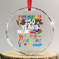 250 Years Of Eating Crayons Crystal Glass Ornament Marine Veteran 250th Anniversary - Wonder Print Shop