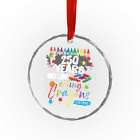 250 Years Of Eating Crayons Crystal Glass Ornament Marine Veteran 250th Anniversary - Wonder Print Shop
