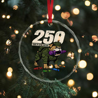 250 Years Of Eating Crayons Crystal Glass Ornament Vintage Bulldog Patriotic Veteran Military Gift - Wonder Print Shop