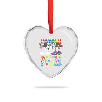 250 Years Of Eating Crayons Heart Crystal Glass Ornament Marine Veteran 250th Anniversary - Wonder Print Shop