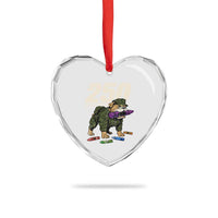 250 Years Of Eating Crayons Heart Crystal Glass Ornament Vintage Bulldog Patriotic Veteran Military Gift - Wonder Print Shop