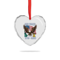 250 Years of Freedom 1776 2026 Patriotic Eagle Heart Crystal Glass Ornament 4th of July American Flag Liberty Bell Statue of Liberty