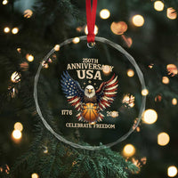 250 Years Of Freedom Basketball Crystal Glass Ornament Patriotic Athlete Gift
