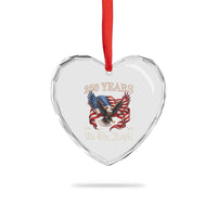 250 Years of Liberty American Semiquincentennial Heart Crystal Glass Ornament We The People Patriotic Eagle Heritage 1776 2026