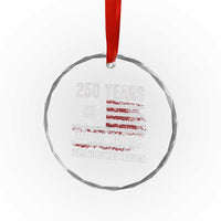 250 Years Semiquincentennial Crystal Glass Ornament 250th America Anniversary Independence Day USA Flag - Wonder Print Shop