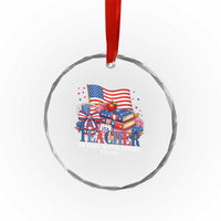 250 Years Shaping America Anniversary Crystal Glass Ornament Proud Educator Gift