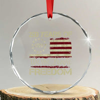 250 Years United States Crystal Glass Ornament We The People 1776 2026 Flag Memorial Day Patriotic 250th Birthday