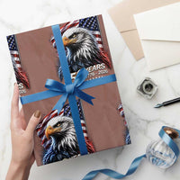 250 Years USA 250th Anniversary Wrapping Paper Roll Patriotic Eagle 4th of July