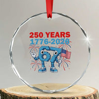 250th America Anniversary Crystal Glass Ornament Funny Italian Brainrot Meme 4th of July