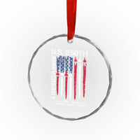 250th American Anniversary Crystal Glass Ornament 250 Years America USA Flag Fighter Jets Patriotic Veterans TS10