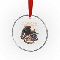 250th American Anniversary Crystal Glass Ornament 250 Years Of Freedom Independence American Flag TS11