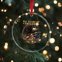 250th American Anniversary Crystal Glass Ornament 250 Years Of Freedom Independence American Flag TS11