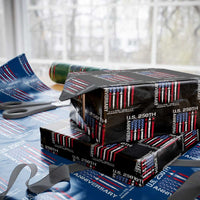 250th American Anniversary Wrapping Paper Roll 250 Years America USA Flag Fighter Jets Patriotic Veterans - Wonder Print Shop
