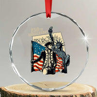 250th Anniversary 1776-2026 We The People Crystal Glass Ornament George Washington and Statue of Liberty History Pride