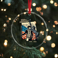 250th Anniversary 1776-2026 We The People Crystal Glass Ornament George Washington and Statue of Liberty History Pride