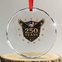 250th Anniversary USA Bald Eagle Crystal Glass Ornament 250 Years 4th of July 1776 2026